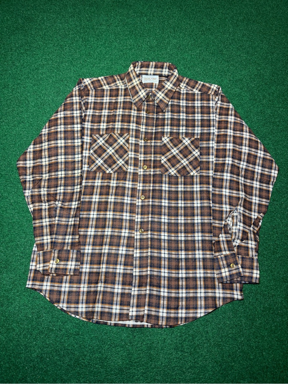 Sanforized Cotton Flannel Vintage 80s 90s Plaid Button Up Never Worn